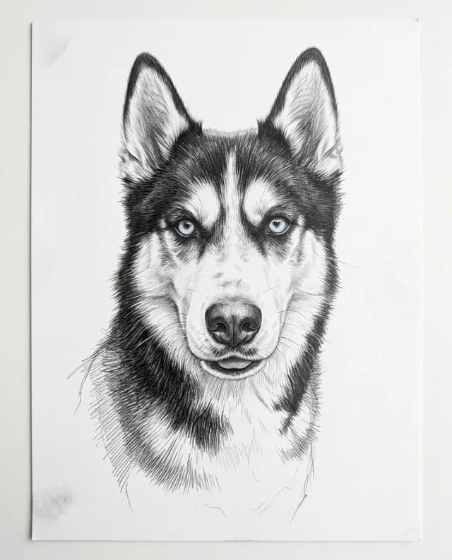 Pencil Sketch style example portrait